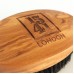 Military Hair Brush with Pure Black Bristle (Olive Wood)